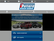 Tablet Screenshot of pollardusedcars.com